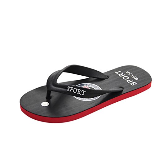 Preisvergleich Produktbild Badelatschen Zehensandale Herren Zehentrenner Sommer Outdoorschuhe Schwimmbadschuhe Beach Strandschuhe Badeschlappen Erwachsene Badeschuh Sport Hausschuhe Dusch- & Badeschuhe LMMVP (41 EU, Schwarz)