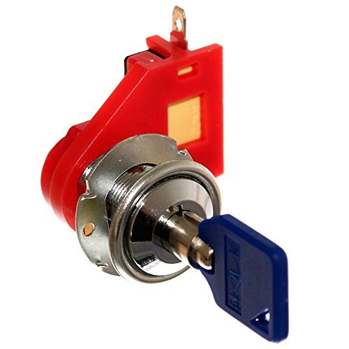 1 Schalter Schloß Schlüsselschalter Schließzylinder mit Microswitch Key reversing Switch Schließer Mikroschalter Flipper Neu Joy-Button