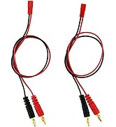 YUNIQUE Italia 2 Pezzi 4.0mm Maschio Spina a Banana connettore Carica Piombo a JST 20AWG Morbido ...