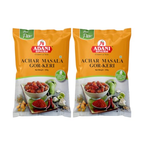 Image of Adani Spices | Gol Keri Achar | Athanu | Pickle Masala Powder, (Pack of 2) 200 gm -Authentic Gujarati Taste, No Added Preservatives