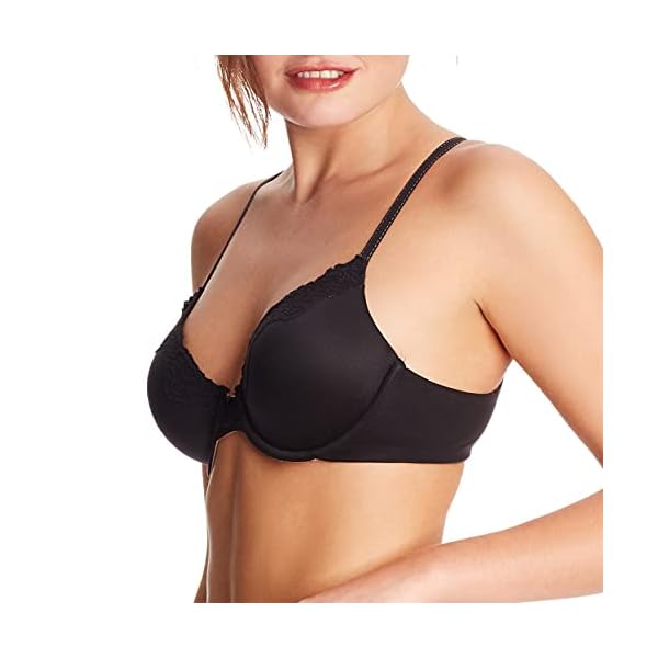 Maidenform Women's Comfort Devotion Embellished Bra, Black/Body Beige,36C
