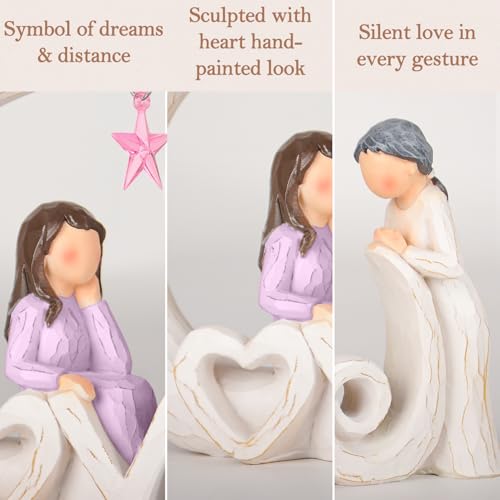 VOFSTAND for Mom from Daughter Son, Mother Daughter Figurine Gift, I Love You to The Moon and Back Statue, Birthday for Mom, Sentimental Home Decor — view 4