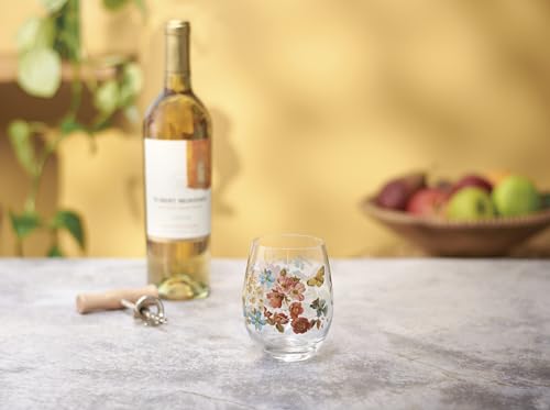 Verre à vin Florals décoration de table champêtre et chic
