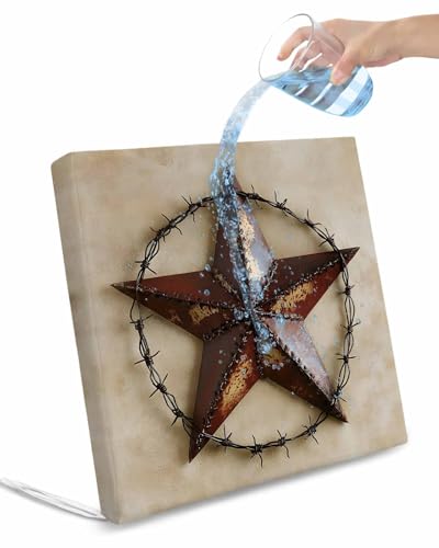 Hokiten Texas Star Rustic Outdoor Cushion Chair Cover Set of 2 - Waterproof Couch Seat Covers, Vintage Country Stars Abstract Patio Furniture Protector Cushions Slipcovers for Sofa/RV, 24