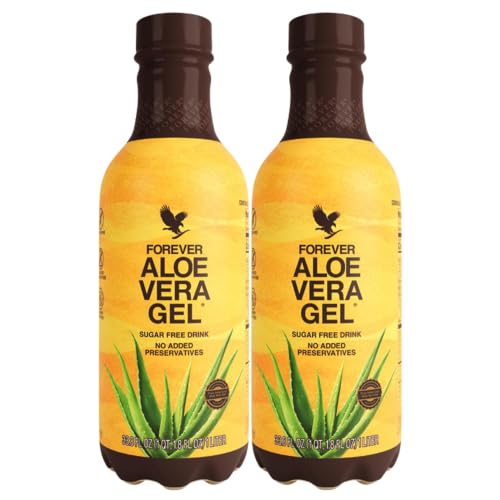 Forever Living - Forever Aloe Vera Gel - 99.7% Pure Inner Leaf Aloe Vera Juice - Preservative-Free - 33.8 fl oz (Pack of 2)