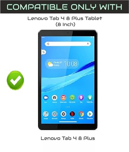 Image of Screen Guard Compatible With Lenovo Tab4 8 Plus Tablet (8 Inch Tablet) Flexible Fiber Screenguard Not a Tempered Glass Screen Protector