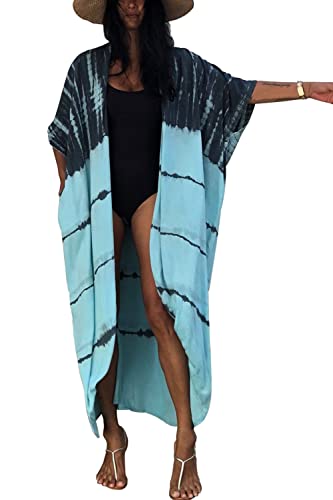CHERRY CAT Women Beachwear Long Beach Coverups Kaftan Casual Caftan Dress