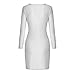 ZBYY Women's Long Sleeve Elegant Sexy Bodycon Ruched Mini Cocktail Dress Wrap Front Casual Basic Fitted Short Dress
