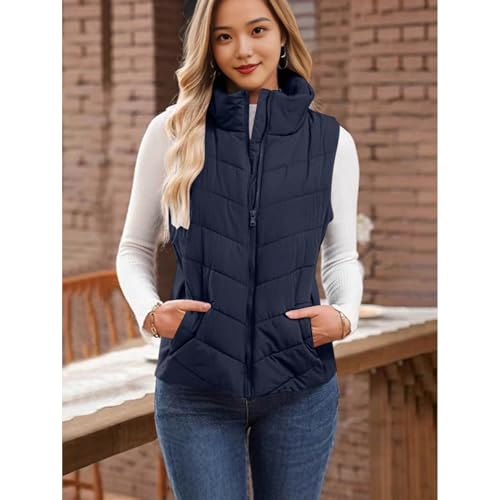 Rufenpurify Puffer Vest Women Sleeveless Zip Up Outerwear, Holdretain Puffer Vest, Cozy Without Bulk4