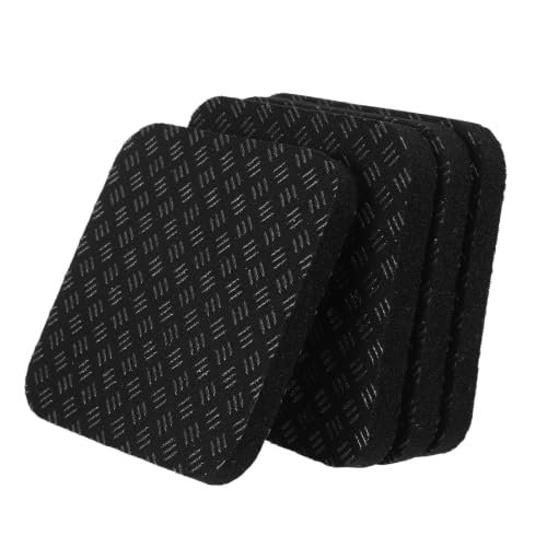 4pcs Black Pu Treadmill Shock Absorption Pads for Exercise Bike miniatura 1