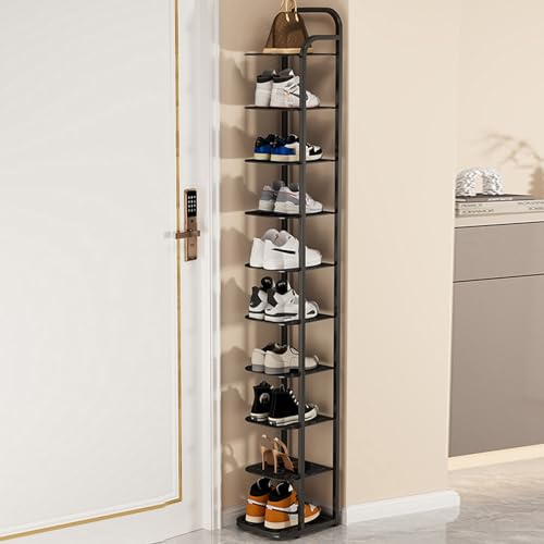 Étagère chaussures peu encombrante structure robuste en métal 10 niveaux - 2