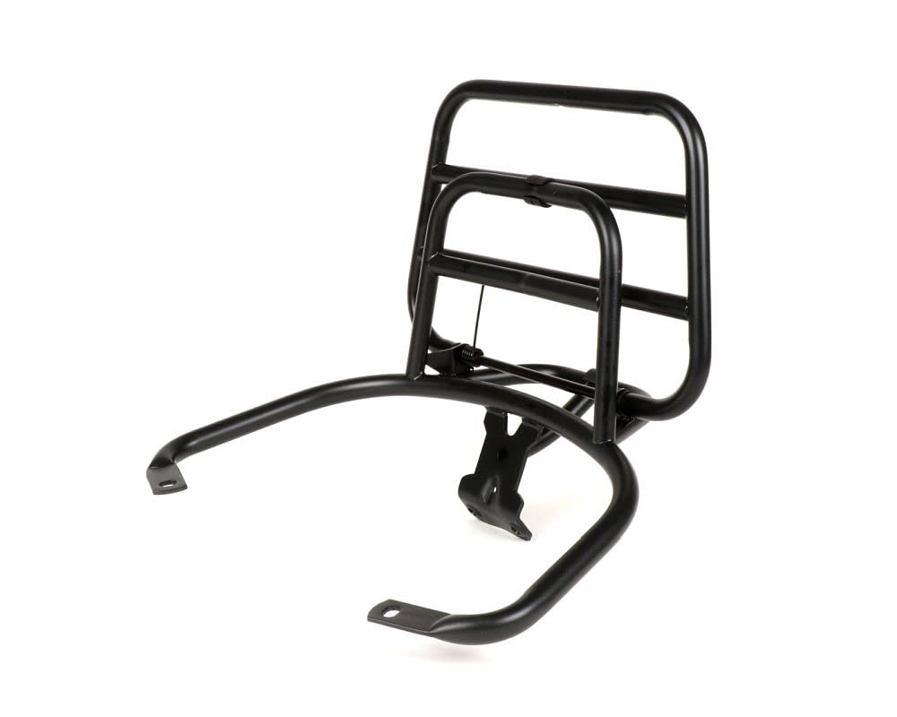 MOTO NOSTRA Gepäckträger klappbar hinten schwarz kompatibel Vespa LX50 LX125 LX150 LXV50 LXV125 S50 S125 S150