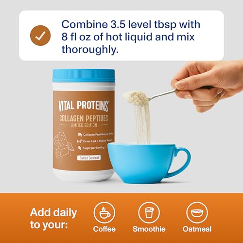 Image of Vital Proteins Salted Caramel Collagen Peptides, 20g CollagenPeptides, Healthy Hair, Skin, Nails & Joints