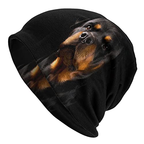 Rottweiler Cute Dog Charm Quiet Beanie Chemo Hat Cancer Headwear Knitted Hats Scarf Nightcap For Women Men #TOP9