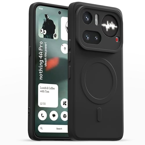 Image of Pikkme Back Cover for Nothing Phone 4a Pro 5G Soft Matte Silicone Mag-Safe Design (Mag-Safe Not Support) Camera Protection | Slim Fit Bumper Cover (Black)