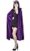 Womens Velvet Hooded Cloak Costumes Halloween Wizard Hooded Party Cape (Purple)
