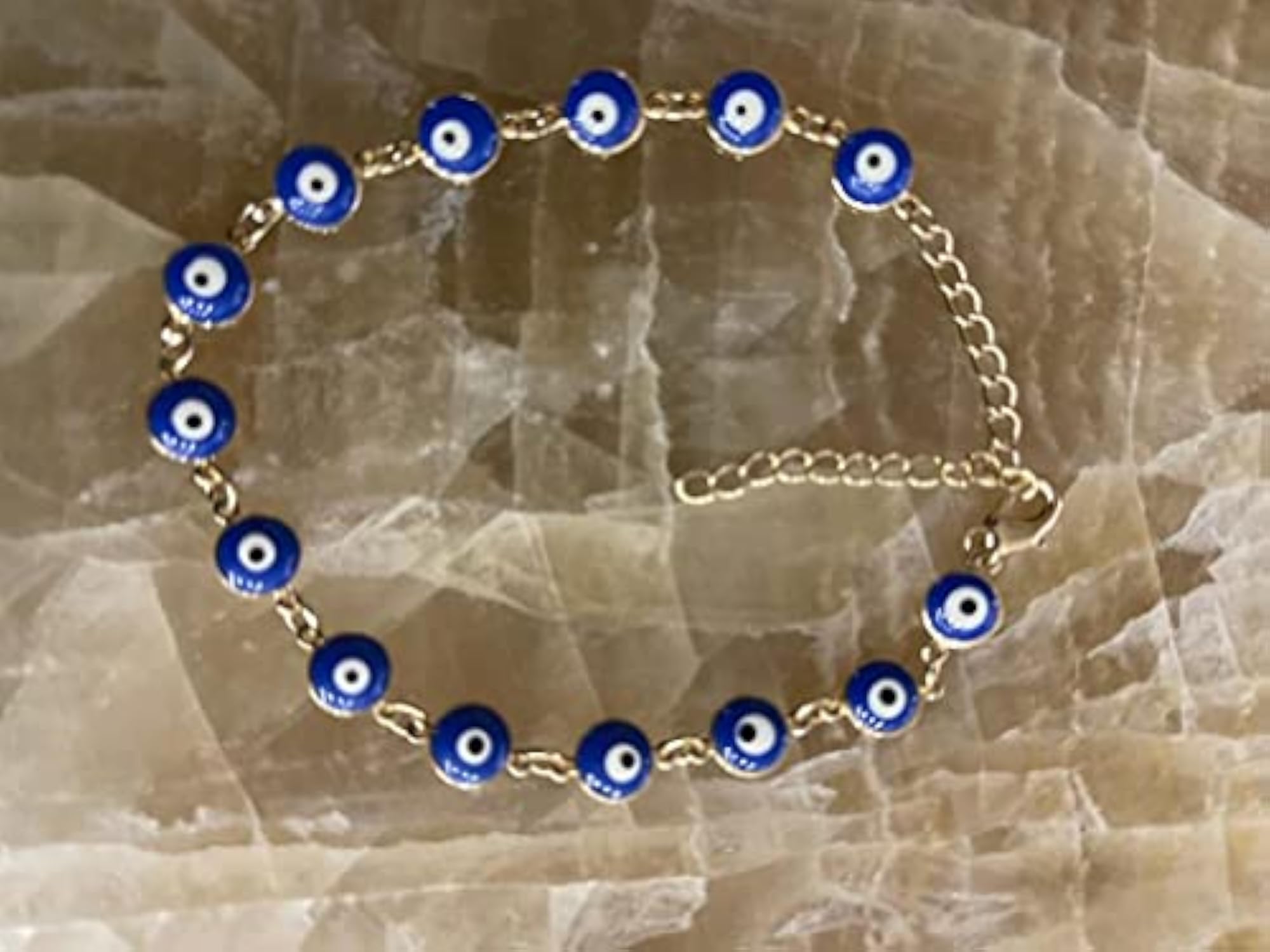 Women's Oxidised German Gold Plated Evil Eye Anklet Payal