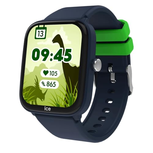 ICE-WATCH - Ice Smart Junior 3.0 Blue 1.75 AMOLED - Montre connectée rectangulaire Bleue pour garçon avec Bracelet en Silicone - 024295 (1.75 Pouces)