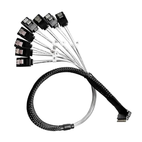 Cable adaptador Slim Line SAS4.0 SFF-8654 8i a SATA 8 puertos miniatura 2