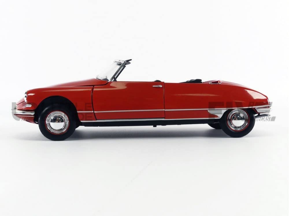 Norev NV181599 1:18 Citroën DS 19 Cabriolet 1961-Corail Rosso Citroen Modello Collezionabile, Multi