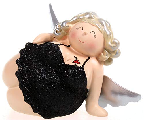 Schick-Design Engel Molly liegend schwarz mit Tattoo 13 cm Mädchen...