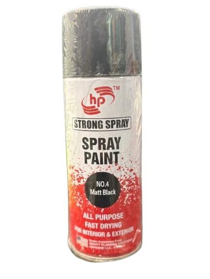 H_p Strong Spray Paint, Matt Black NO. 4, All Purpose, Fast Drying, Interior & Exterior-image-5