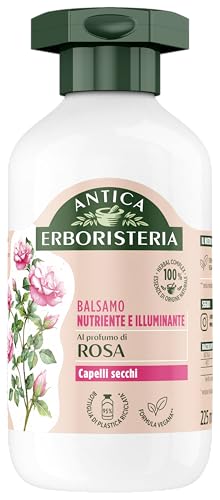 Antica Erboristeria - Balsamo Nutriente e Illuminante alla Rosa per Capelli Secchi, Formula Vegan senza Siliconi, 225ml