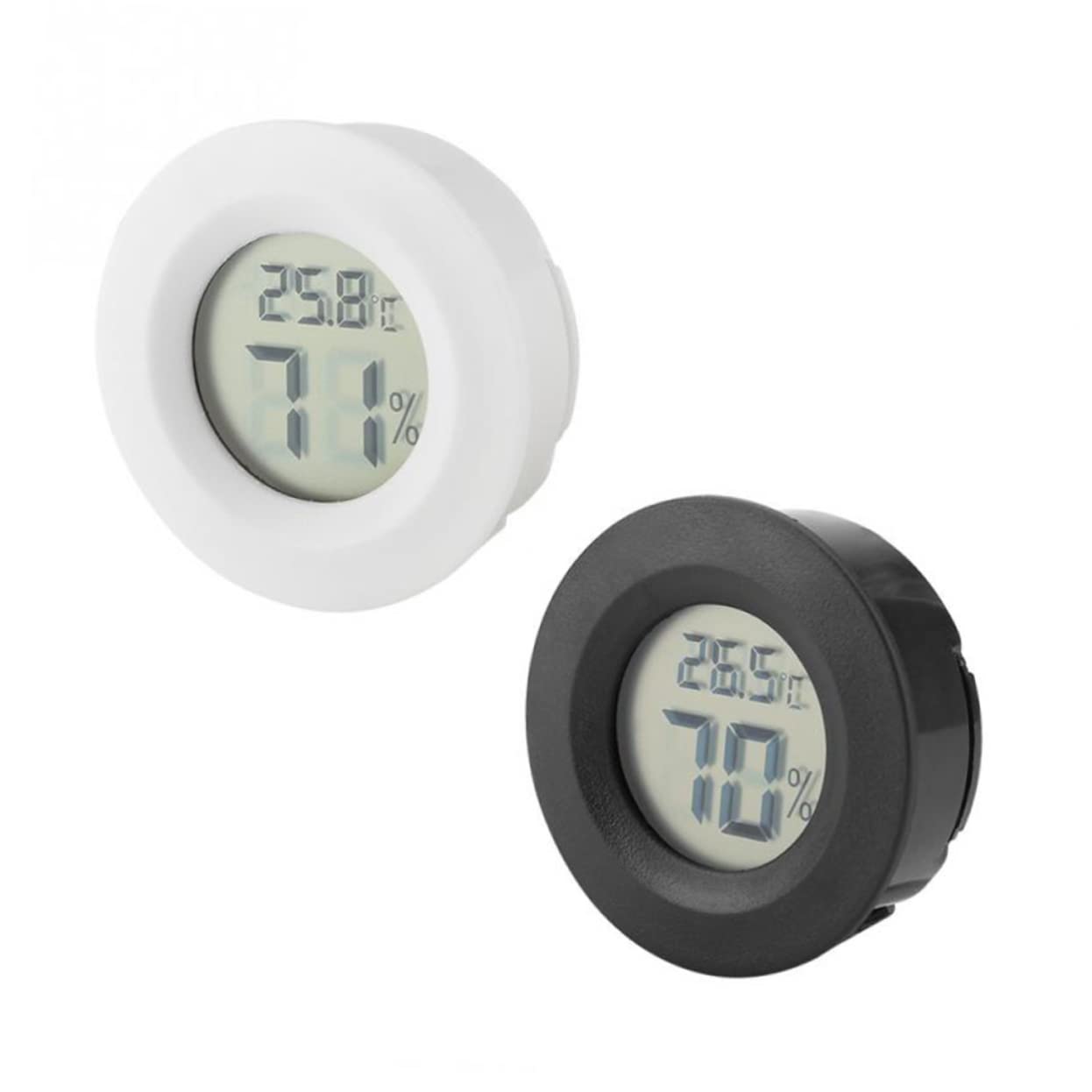 HEMOTON 3 Set Termometro Indice di umidità per I Rettili Accessori per Rettili Vivaio Casa Contatore di Temperatura Digitale Igrometro per Serra Black 4 Pezzi*3