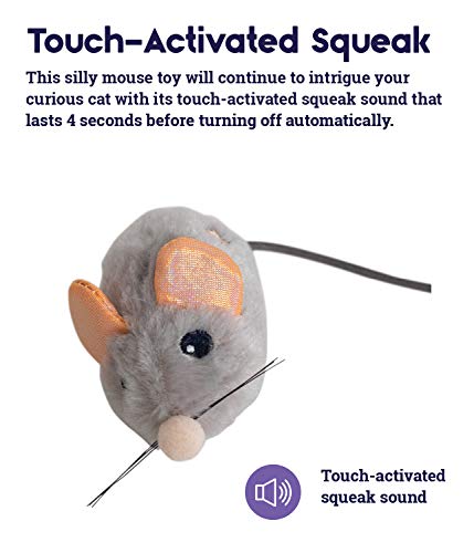 Petstages Squeak Squeak Mouse Plush Catnip Cat Toy #TOP3