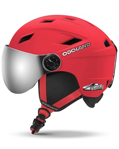Odoland Kids Ski Helmet with 2-in-1 Visor Goggles for Boys & Girls, Adjustable...