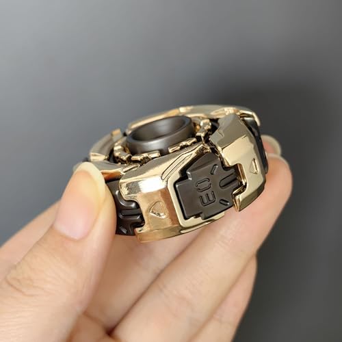 Image of T-Conceal EDC Fidget Sliders Open Armor Spinning TopFidget Toys Stress Relief for Adults Magnetic Metal (Gold Gray)