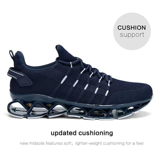 Image of Mens Slip On Walking Shoes Blade Non Slip Tennis Running Shoes Lightweight Workout Breathable Mesh Fashion Sneakers