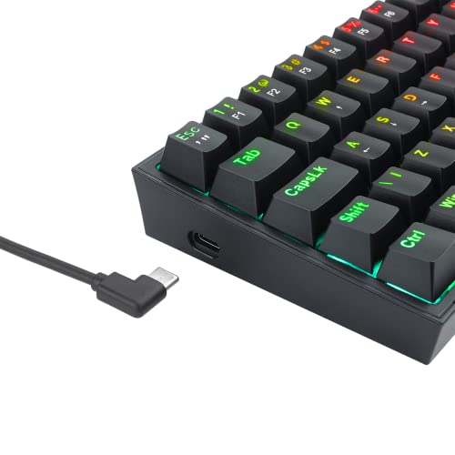 Redragon TECLADO MECANICO GAMER FIZZ RGB PRETO SWITCH AZUL glide