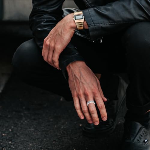 925 Sterling Silver Cross Band Ring for Men with Joshua 1:9 Size 6/7/8/9/10/11/12/13/14/15 Christian Rings for Dad Son3