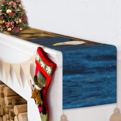 Décoration de table de vacances imprimé aigle tissu rustique - 7