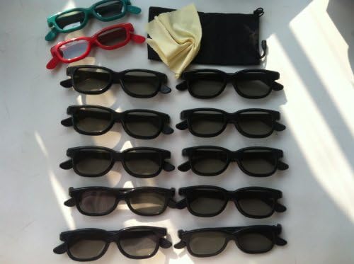 New Replaced 10 Pair adult +2 Pair kids Sealed RealD Circular Polarized Passive 3D Glasses fit for Vizio, Toshiba, LG, Philips and JVC - (10 Pairs adult +2 Pair Kids 3D Glass)