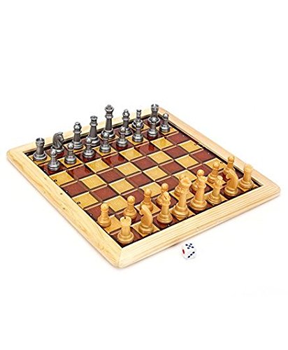Ratnas Wooden Art Chess & Ludo Magnetic
