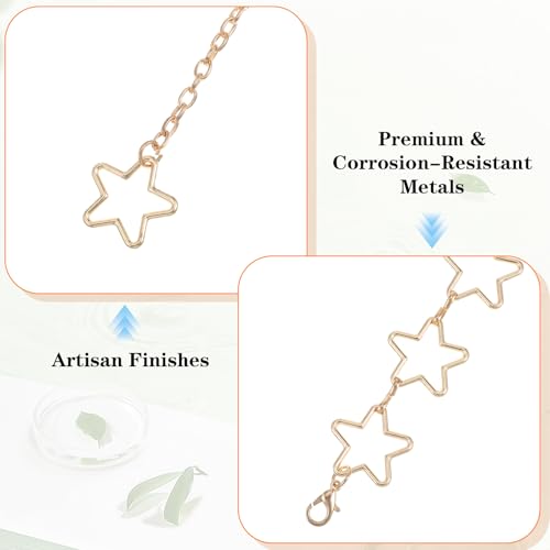 Star Waist Chain Gold Stars Belt Y2k Belt Metal Belly Chains Adjustable Star Chain Belts for Women Dresses Skirts Jeans2