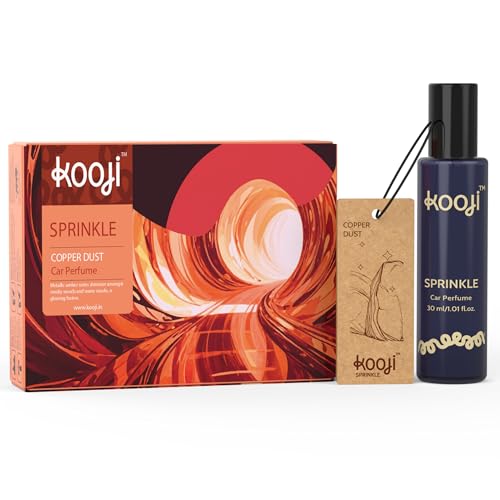 Image of KOOJI Sprinkle - Car & Home Perfumes - Copper Dust 30 ML | Premium Freshener - Metallic Amber, Smoky Woods & Warm Musks | Long-Lasting Aroma for Car, Home, Office - Up to 60 Days