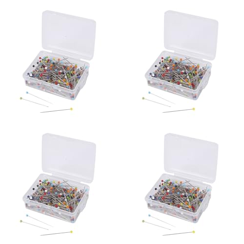 1000 pezzi spille da cucire in vetro a sfera perni a testa dritta puntura per sarta di decorazione