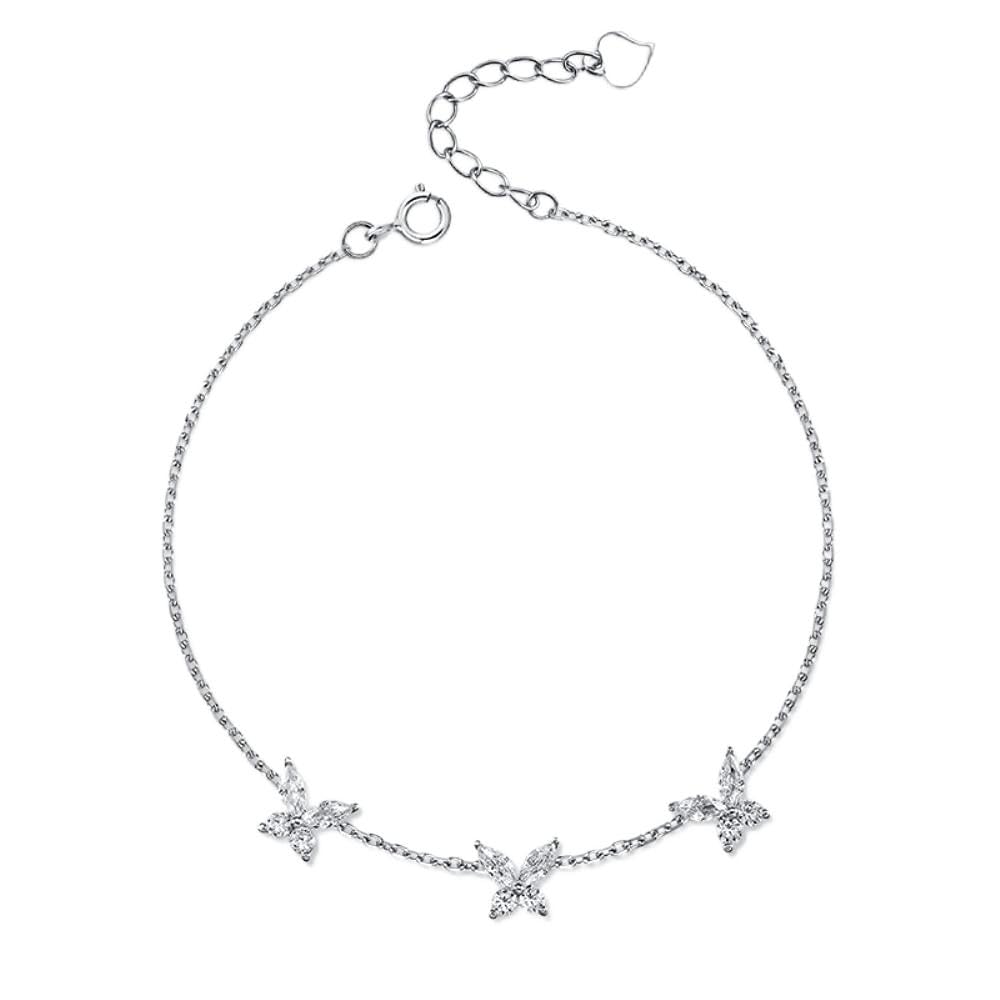 Pulsera y Brazalete con Dije de Mariposa de Cristal con borlas para Boda de Mujer