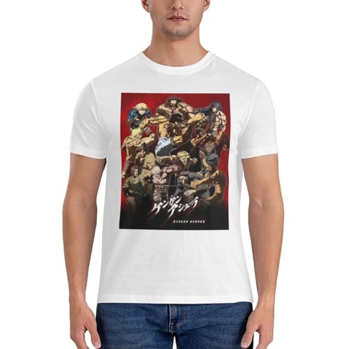 Kengan Anime Ashura Shirts Men's Fashion Short Sleeved T-Shirt Personalised Graphic Custom Crew Neck Tops Black2