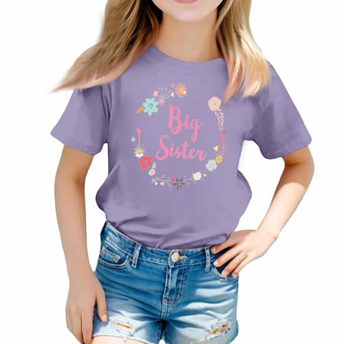 Toddler Girls Big Sister Shirts Promoted to Big Sister Announcement Girls Outfit