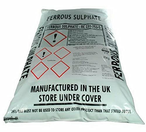 Iron Sulphate 25Kg - Ferrous Sulphate Damp - Lawn Greening Treatment, Conditioner & Tonic - Easy to dissolve ferrous sulfate