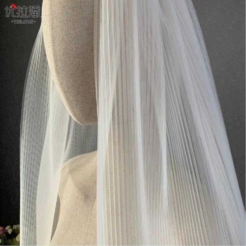Velo de novia con peine elegante para despedida de soltera y bodas 5