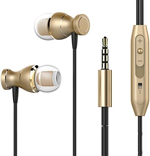 TFBOYS in-Ear Earphone Headset in-line Control Magnetic Clarity Stereo Sound Earphones with Mic for iPhone Mobile Phone MP3 MP4 (Gold)