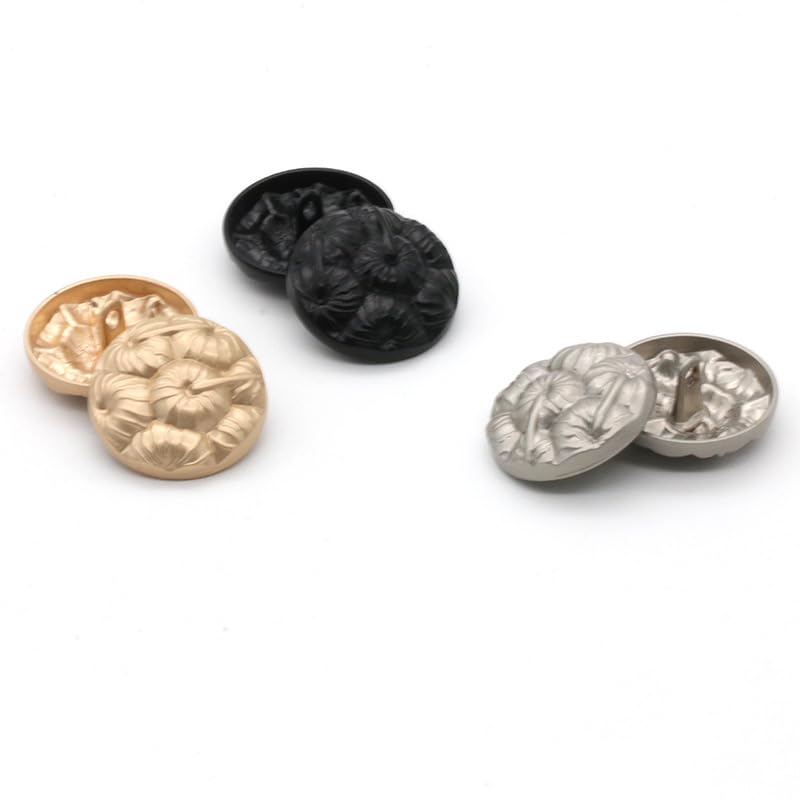 Metalowe guziki do marynarek, Zestaw 30 wielokolorowych guzików z metalowym trzonkiem 18-25 mm(30pcs Gold,28L=18.0MM)
