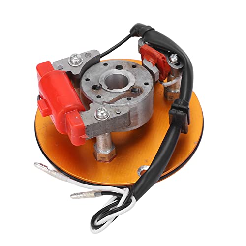 Surebuy Kit de rotor de estator Magneto, caixa CDI de ignição vermelha de liga de metal resistente a