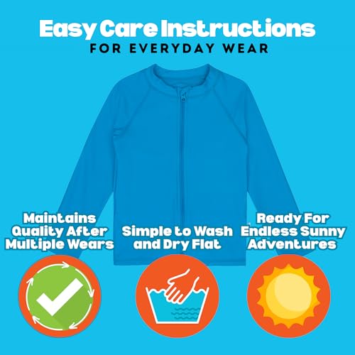 Image of SwimZip UPF 50+ Long Sleeve Rash Guard for Boys' and Girls' - Baby, Toddler, Kids