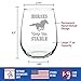 Horses Keep Me Stable – Funny Stemless Wine Glass, Large 17 Ounces, Etched Sayings, Gift Box
